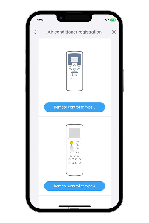 Select a [Remote Controller Type 3]. 